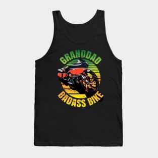Granddad bass bike, cool biker granddad, biker granddad Tank Top